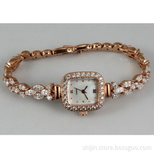 Women watches with glass diamond, square case, fashionable, OEM available